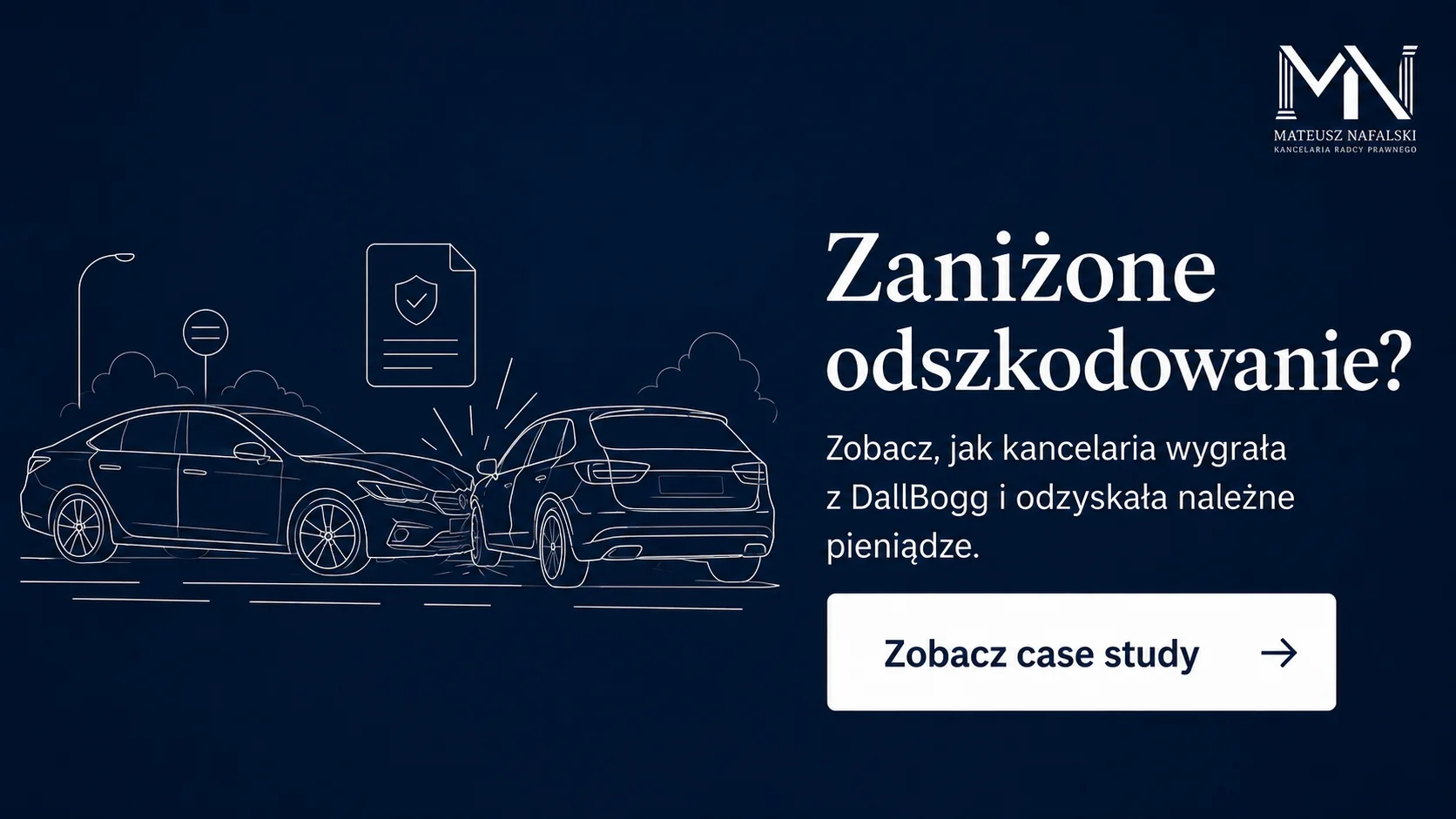 Zaniżone odszkodowanie po kolizji samochodowej i pomoc kancelarii w odzyskaniu należnych pieniędzy