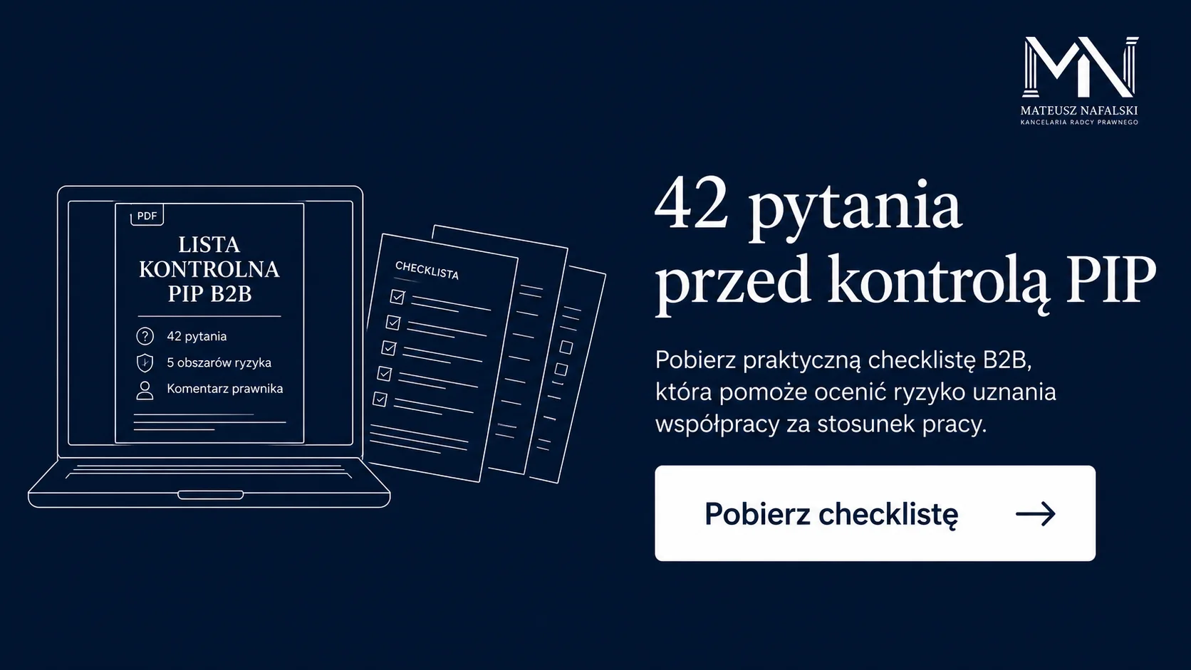 POBIERZ LISTĘ KONTROLNĄ PIP B2B - 42 PYTANIA
