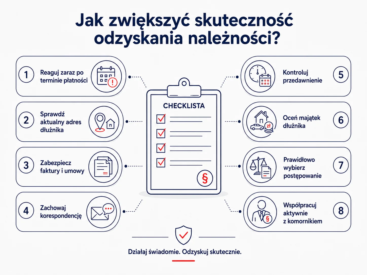 Jak zwiększyć szanse na odzyskanie należności – szybka reakcja, zebranie dokumentów, kontrola przedawnienia i egzekucja komornicza