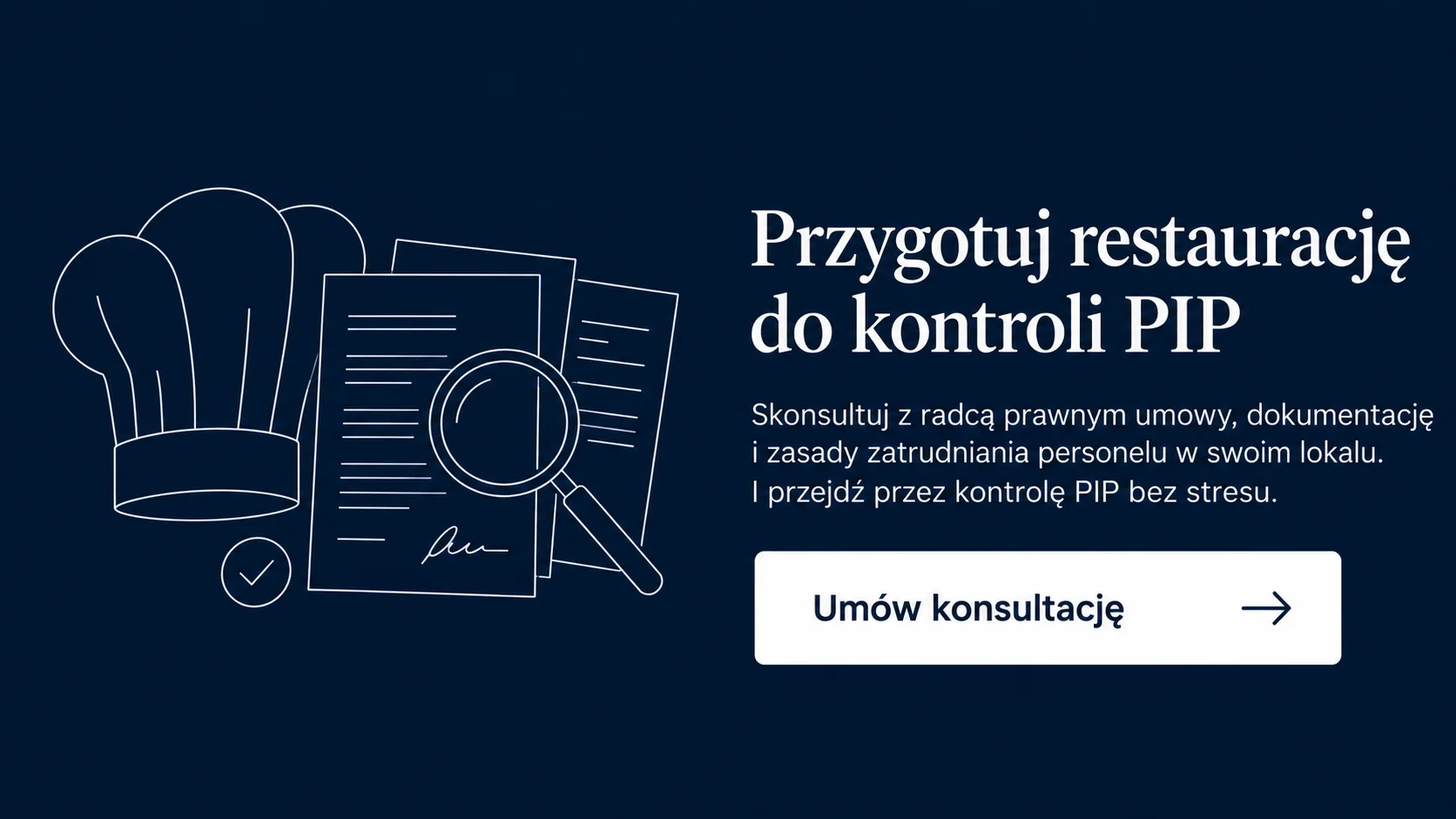 Przygotuj restaurację do kontroli PIP